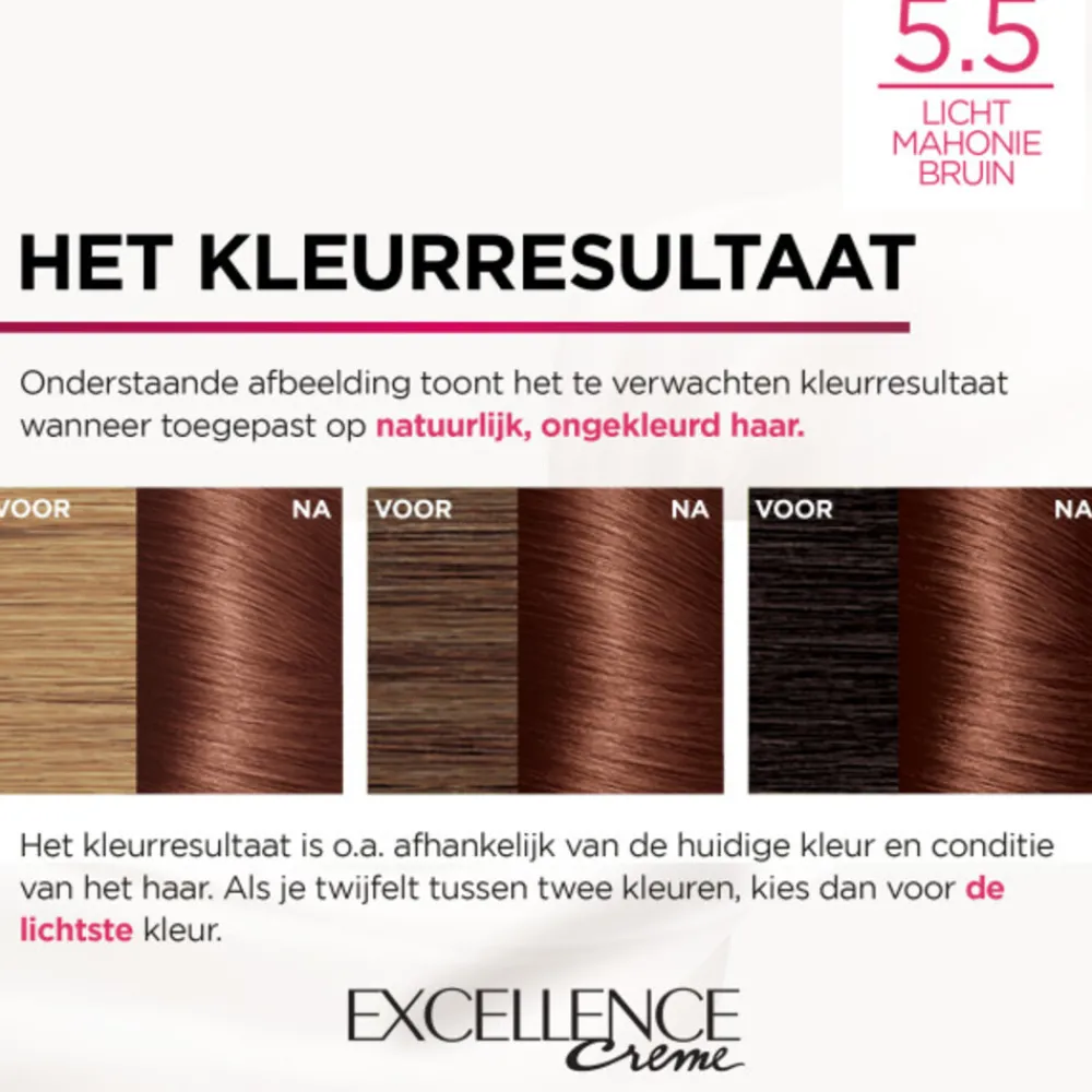 L'Oréal Excellence Crème Permanente Crèmekleuring 5.5 Licht Mahoniebruin^LOréal Outlet