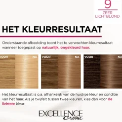 L'Oréal Excellence Crème Permanente Crèmekleuring 9 Zeer Licht Blond^LOréal Online