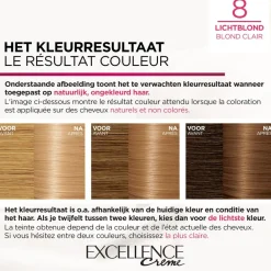 L'Oréal Excellence Crème Permanente Crèmekleuring 8 Lichtblond^LOréal Clearance