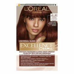 L'Oréal Excellence Crème Universal Nudes Permanente Haarkleuring 4UR Universeel Donker Rood^LOréal Discount
