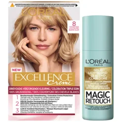L'Oréal Excellence Haarverf Lichtblond + Uitgroeispray Pakket^LOréal Sale