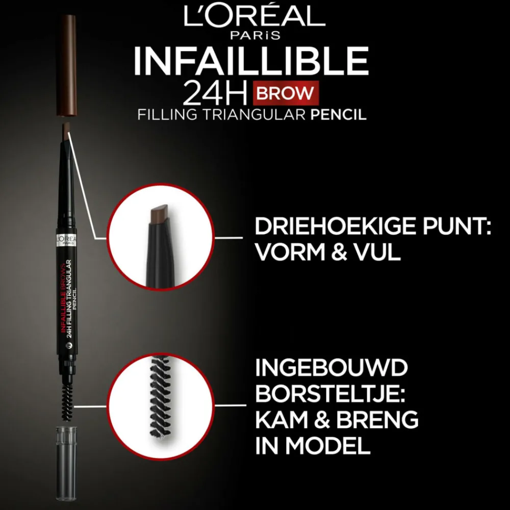 Sale L'Oréal 24H Brow Filling Triangular Pencil 8.0 Light Cool Blond 1 ml Wenkbrauwpotlood