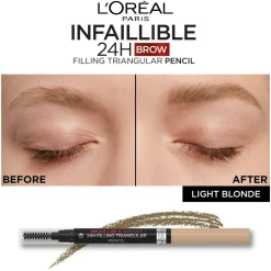 Sale L'Oréal 24H Brow Filling Triangular Pencil 8.0 Light Cool Blond 1 ml Wenkbrauwpotlood