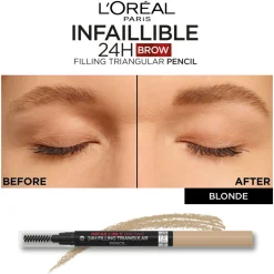 Wenkbrauwpotlood<LOréal L'Oréal 24H Brow Filling Triangular Pencil 7.0 Blonde 1 ml