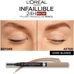 L'Oréal 24H Brow Filling Triangular Pencil 6.0 Dark Blonde 1 ml^LOréal