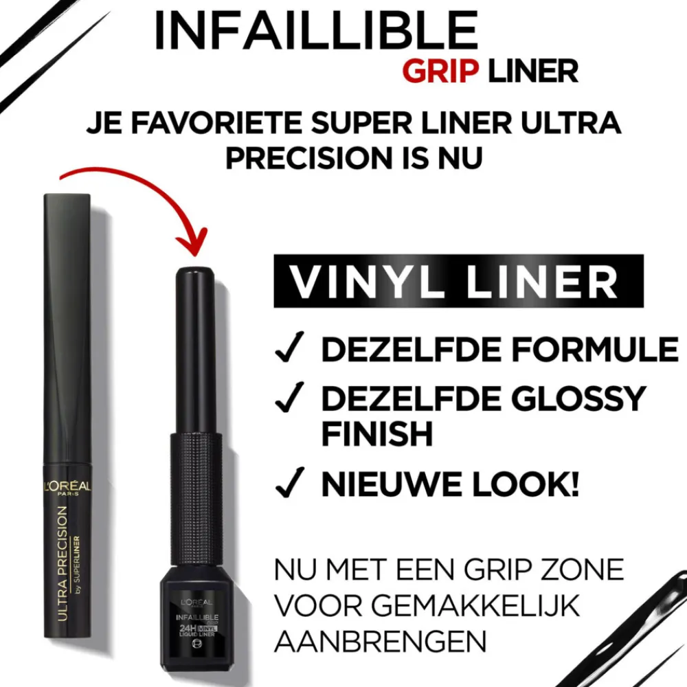 L'Oréal Infaillible Grip 24H Vinyl Liquid Eyeliner Zwart 3 ml^LOréal New