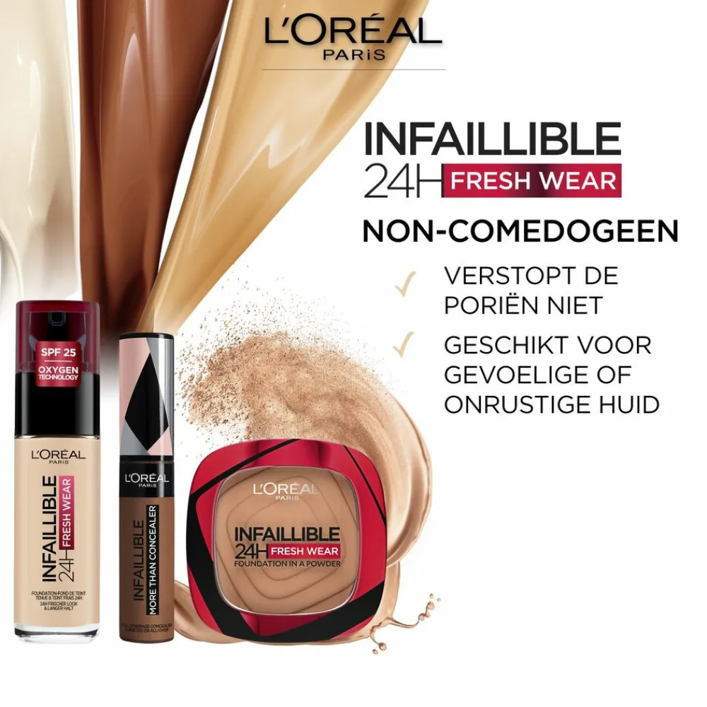 Online L'Oréal Infaillible 24H Fresh Wear Foundation Poeder 130 True Beige 8 gr Foundation