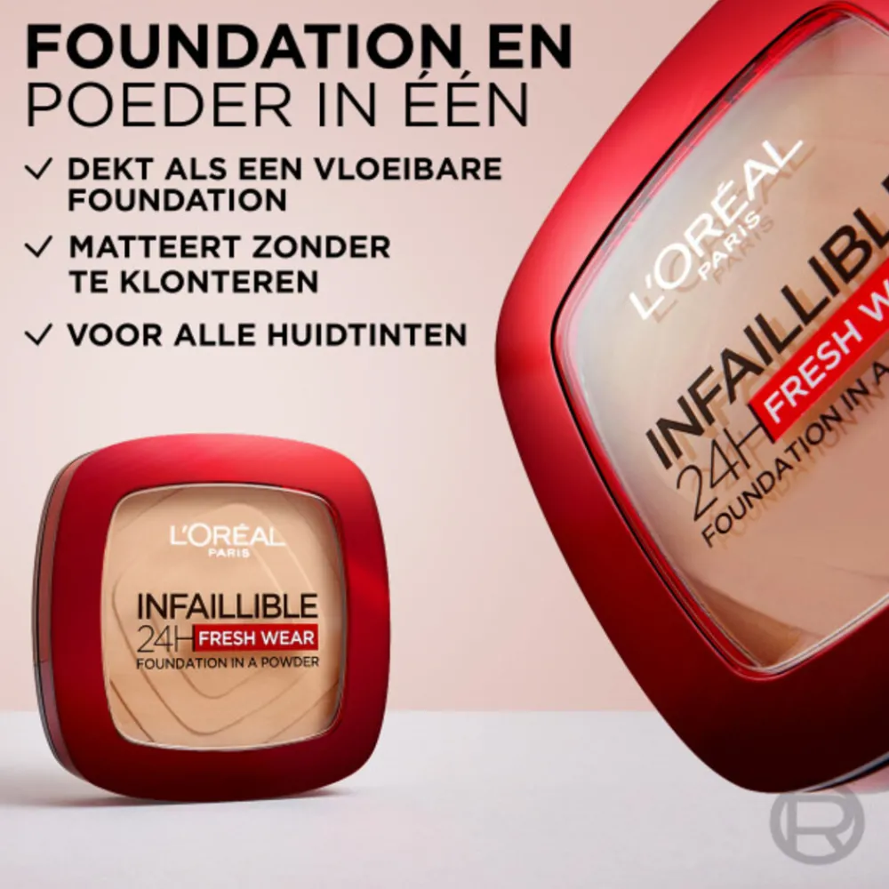 L'Oréal Infaillible 24H Fresh Wear Foundation Poeder 140 Golden Beige 8 gr^LOréal