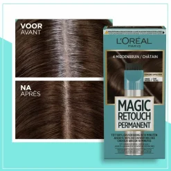 Haarkleuring<LOréal L'Oréal Magic Retouch Permanent 4 Middenbruin 95 gr