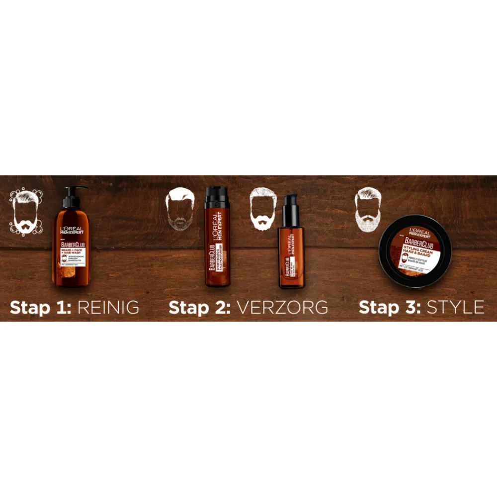 Scheren & Ontharen<LOréal L'Oréal Men Expert BarberClub Baard Gezicht & Haar 3-in-1 Wash 200 ml