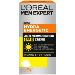 Clearance L'Oréal Men Expert Hydra Energetic SPF 15 Gezichtscrème 50 ml Dag- & Nachtcrème