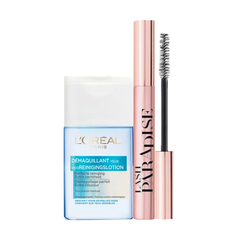L'Oréal Paris Reinigingslotion & Lash Paradise Mascara Pakket Pakket^LOréal New