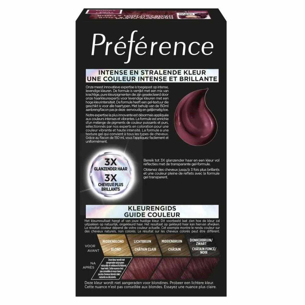 Clearance L'Oréal Preference Vivids Permanente Haarkleuring 5.260 Violet Haarkleuring