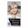 Haarkleuring<LOréal L'Oréal Préférence Cool Blondes Permanente Haarkleuring 8.12 Licht As Beigeblond