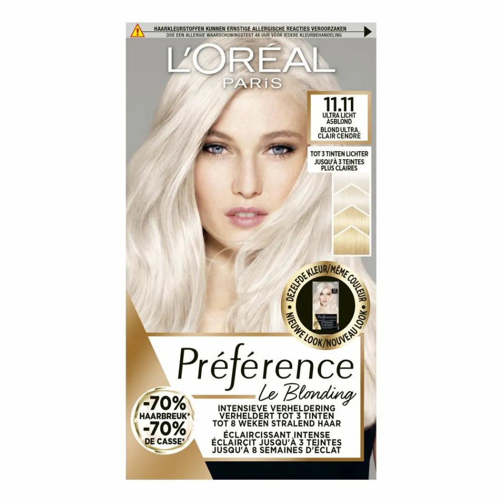 L'Oréal Préférence Le Blonding Permanente Haarkleuring 11.11 Helsinki - Ultra Licht Asblond^LOréal Outlet