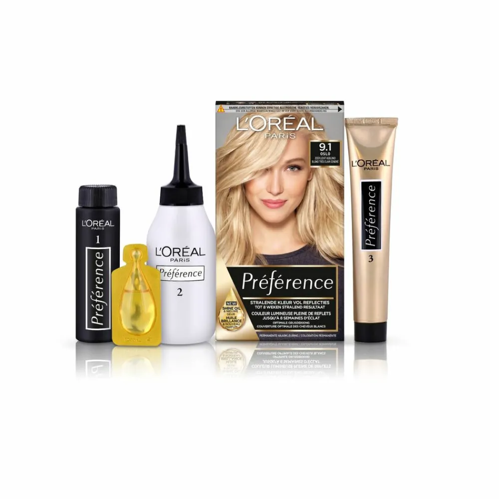 L'Oréal Préférence Permanente Haarkleuring 9.1 Zeer Licht Asblond^LOréal Hot