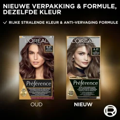 L'Oréal Préférence Permanente Haarkleuring 6.21 Zeer licht koel bruin^LOréal