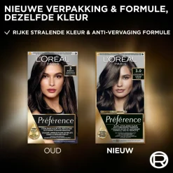 Haarkleuring<LOréal L'Oréal Préférence Permanente Haarkleuring 3.0 Donkerbruin