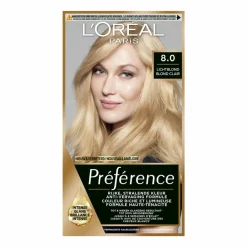 Sale L'Oréal Préférence Permanente Haarkleuring 8.0 Lichtblond Haarkleuring