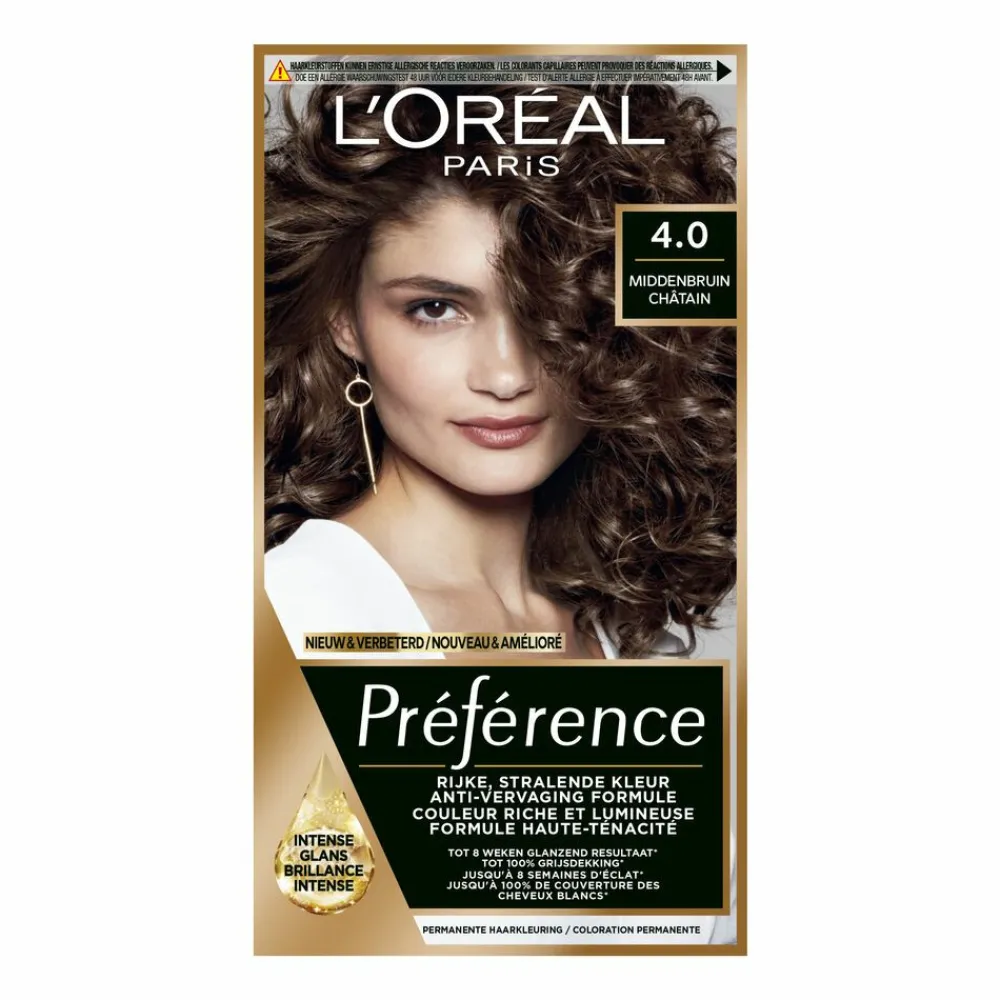 L'Oréal Préférence Permanente Haarkleuring 4.0 Middenbruin^LOréal Best