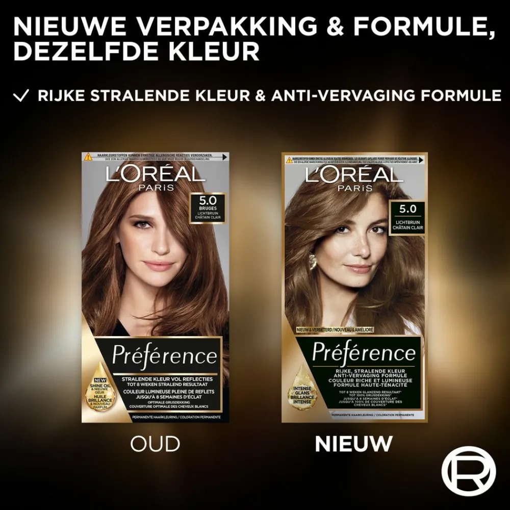L'Oréal Préférence Permanente Haarkleuring 5.0 Lichtbruin^LOréal Outlet