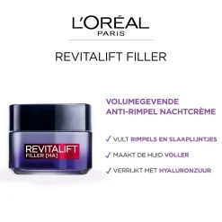 L'Oréal Revitalift Filler [HA] Nachtcrème 50 ml^LOréal Clearance