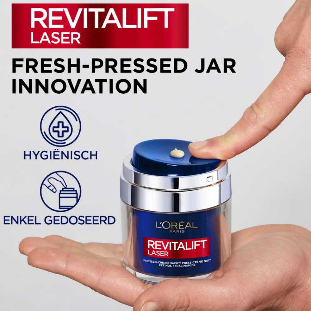 New L'Oréal Revitalift Laser Pressed-Cream Nachtcrème 50 ml Dag- & Nachtcrème