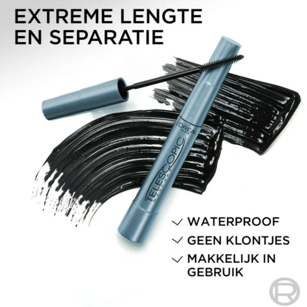 Outlet L'Oréal Telescopic Mascara Waterproof Zwart 8 ml Mascara