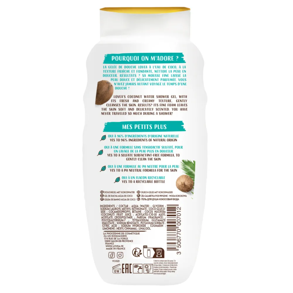 Sulfaatvrije Douchegel Kokos 400 ml^Lovea Clearance