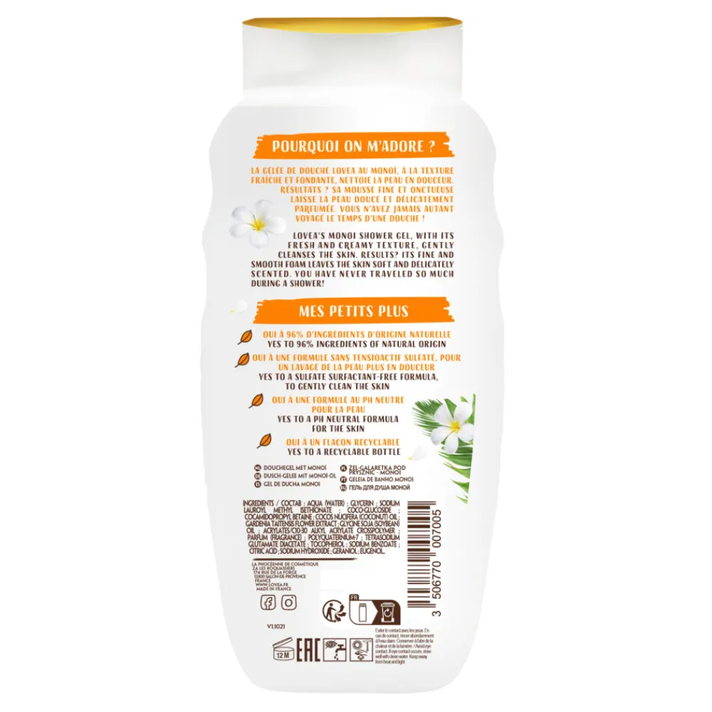 Bad & Douche<Lovea Sulfaatvrije Douchegel Monoï 400 ml