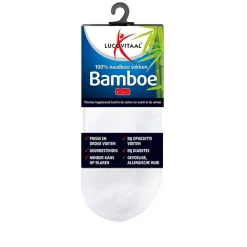Bamboe Enkelsok Wit Maat 35-38 1 paar^Lucovitaal Best