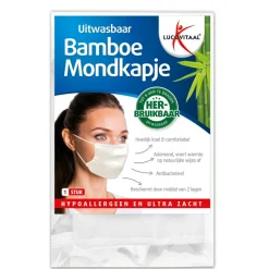 Zelfzorg<Lucovitaal Bamboe Mondkapje Wit