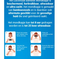 Zelfzorg<Lucovitaal Bamboe Mondkapje Zwart