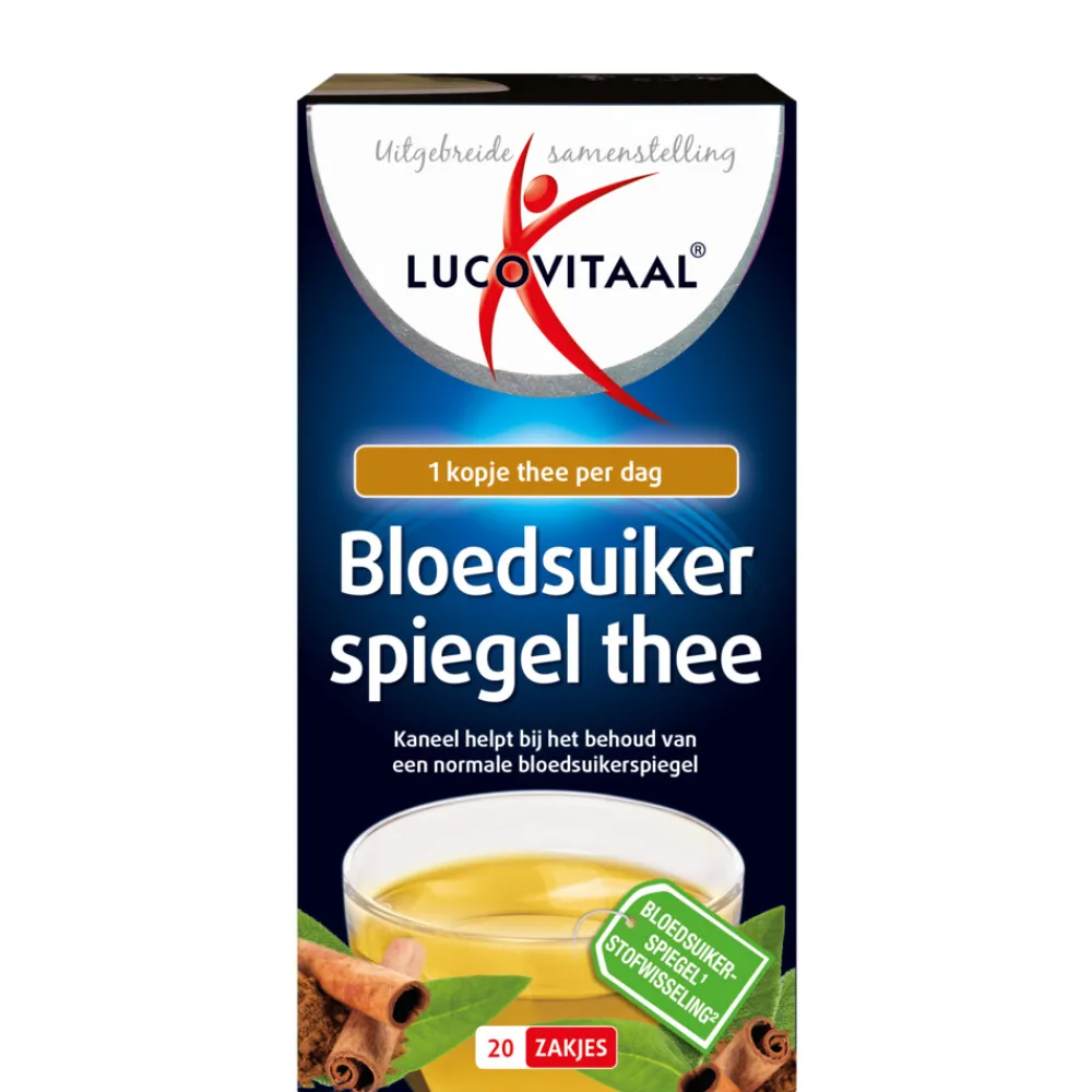 Thee<Lucovitaal Bloedsuikerspiegel Thee 20 zakjes