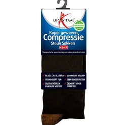 Compressie Steun Sokken Zwart maat 42-47 1 paar^Lucovitaal Hot