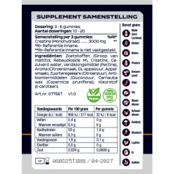Creatine 3000mg Gummies 60 stuks^Lucovitaal New