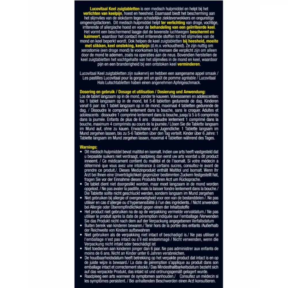 Luchtwegen & Keel<Lucovitaal Keelpijn 10 zuigtabletten
