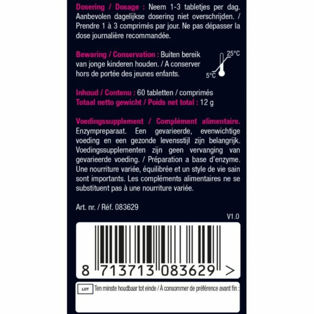 Organen|Speciale Bestanddelen<Lucovitaal Lactase 7000 FCC 60 tabletten