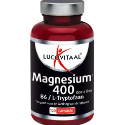 Hot Magnesium 400 met l-tryptofaan 120 capsules Mineralen