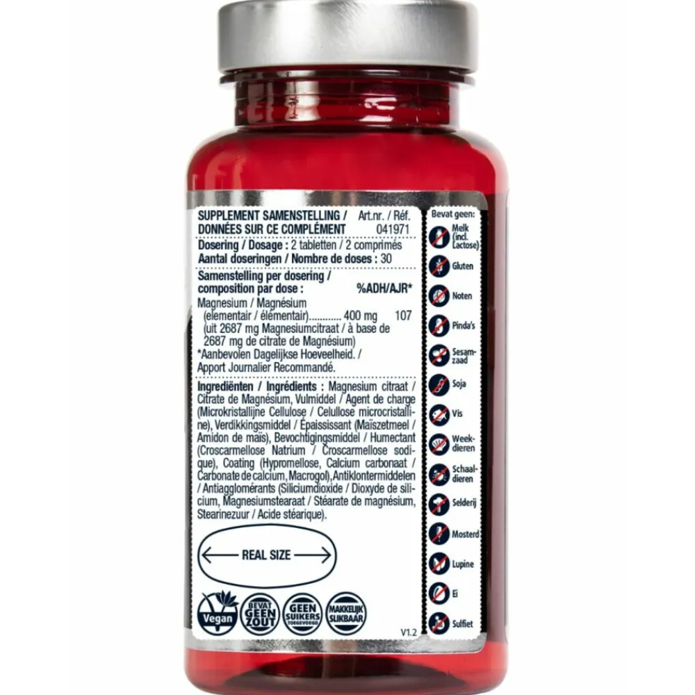 Outlet Magnesium Citraat 400mg 60 tabletten Mineralen