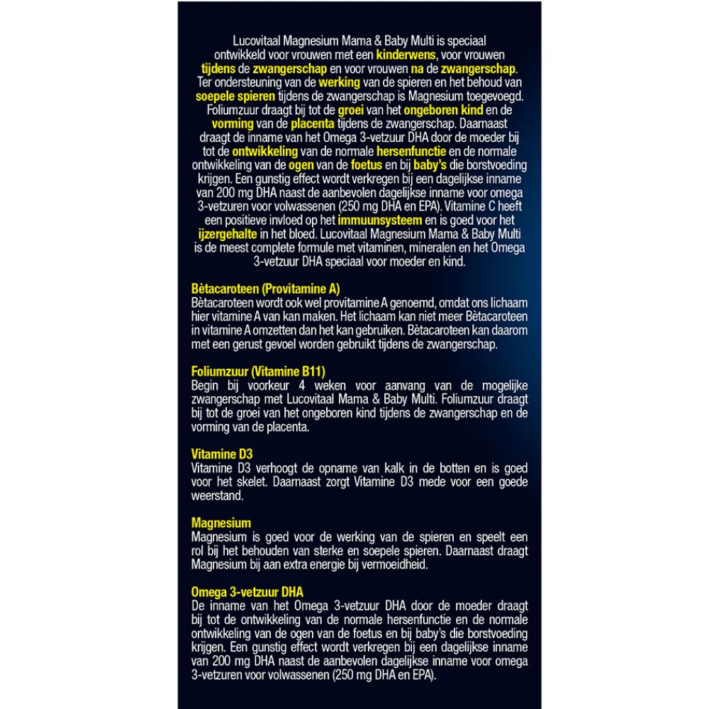 Sale Magnesium Mama & Baby Multi 30 capsules Vitaminen & Supplementen|Zwangerschapsvitamine