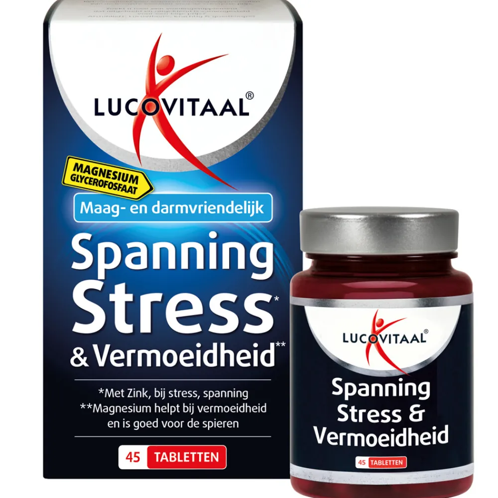 Rustgevend & Slapen<Lucovitaal Magnesium Spanning, Stress en Vermoeidheid 45 tabletten