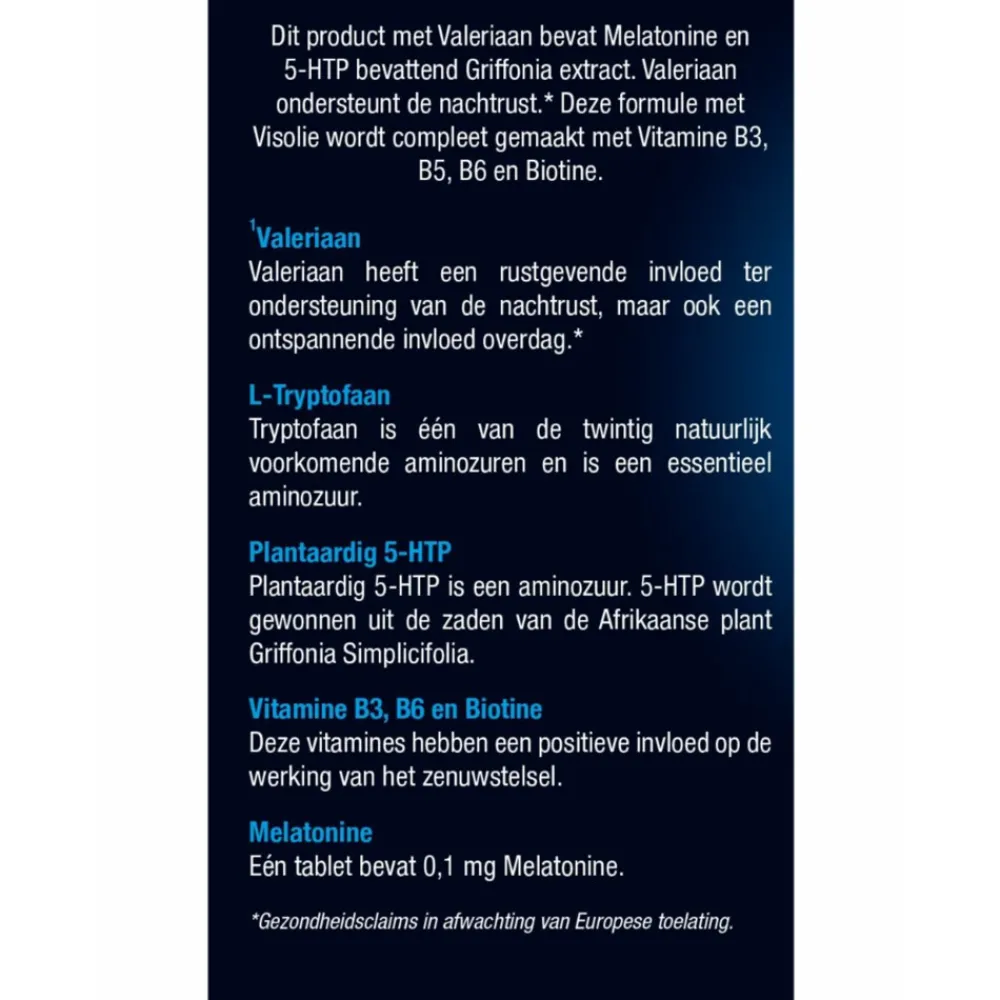 Sale Melatonine 5-HTP L-Tryptofaan 30 tabletten Speciale Bestanddelen