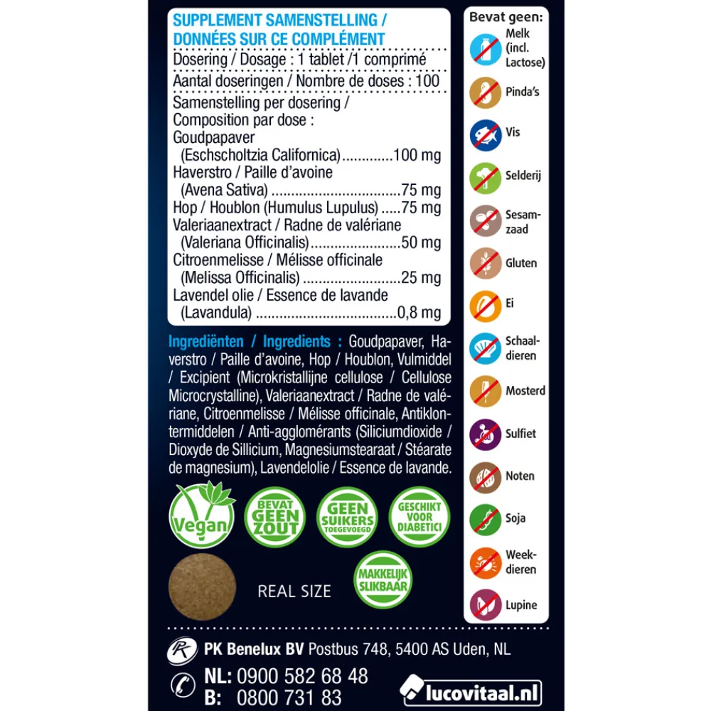 Online Nachtrust 100 tabletten Rustgevend & Slapen