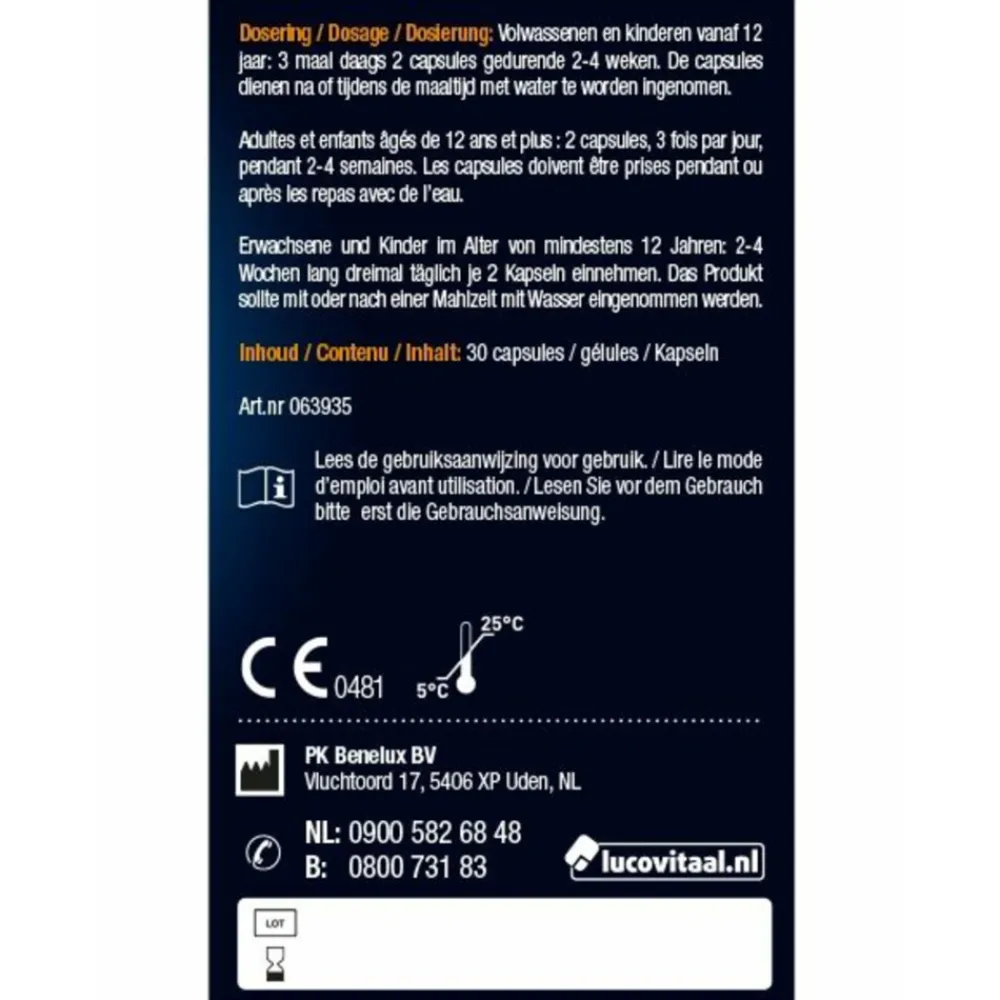 Gezondheidsproducten<Lucovitaal Prikkelbare Darm Syndroom 30 capsules