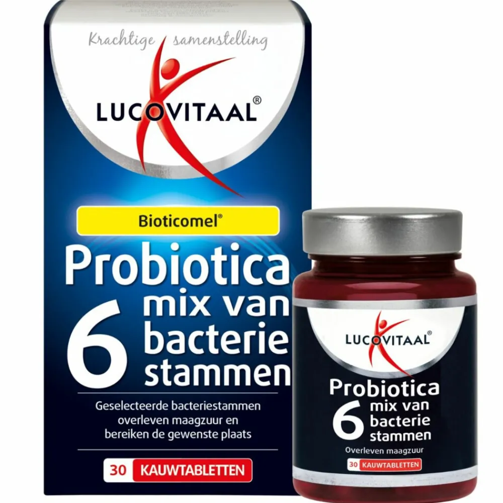Discount Probiotica Mix van 6 Bacteriënstammen 30 kauwtabletten Speciale Bestanddelen