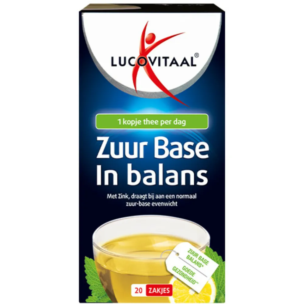 Thee<Lucovitaal Thee Zuur Base 20 stuks