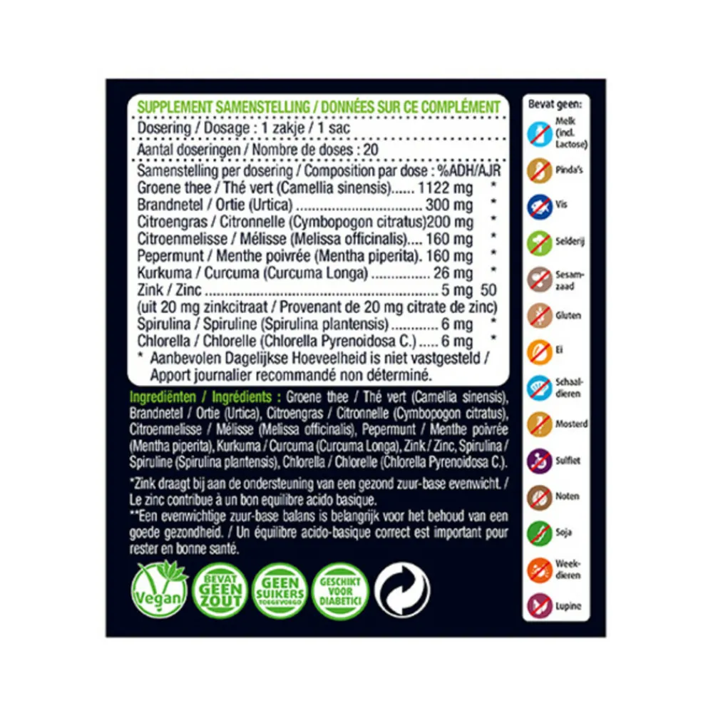 Thee<Lucovitaal Thee Zuur Base 20 stuks