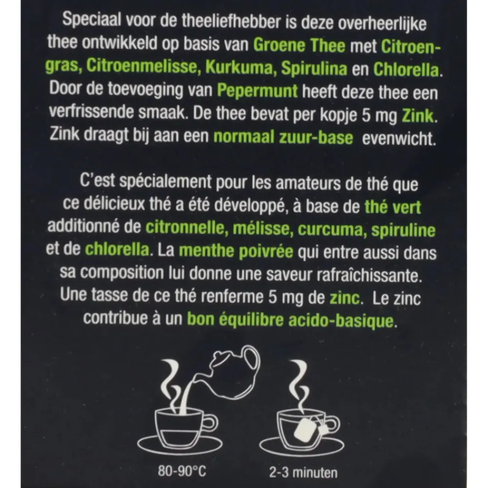 Thee<Lucovitaal Thee Zuur Base 20 stuks