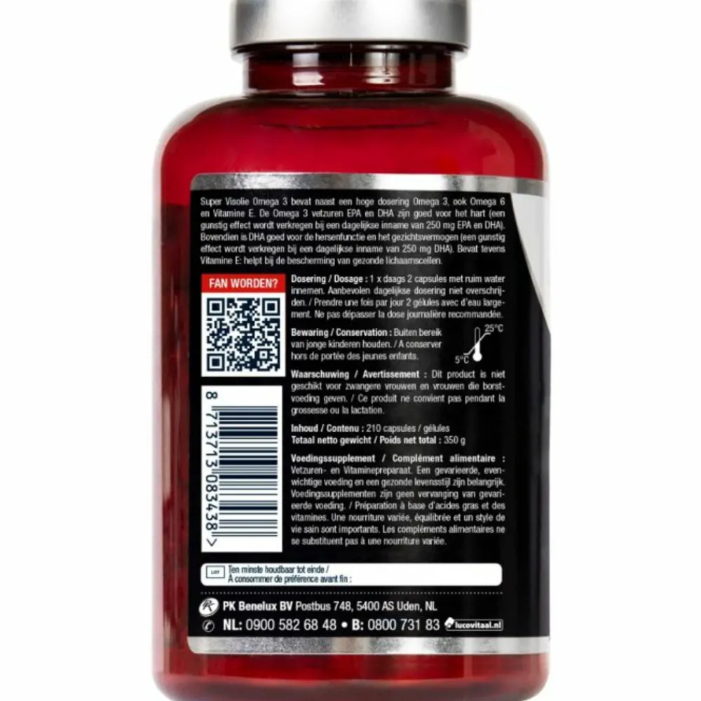 Speciale Bestanddelen<Lucovitaal Visolie Super Omega 3 Maxi XXL 210 capsules
